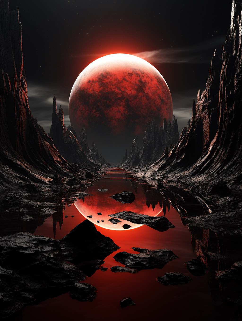 Midjourney - 数字艺术星球山脉图像Midjourney关键词场景-Ai宇宙吧-