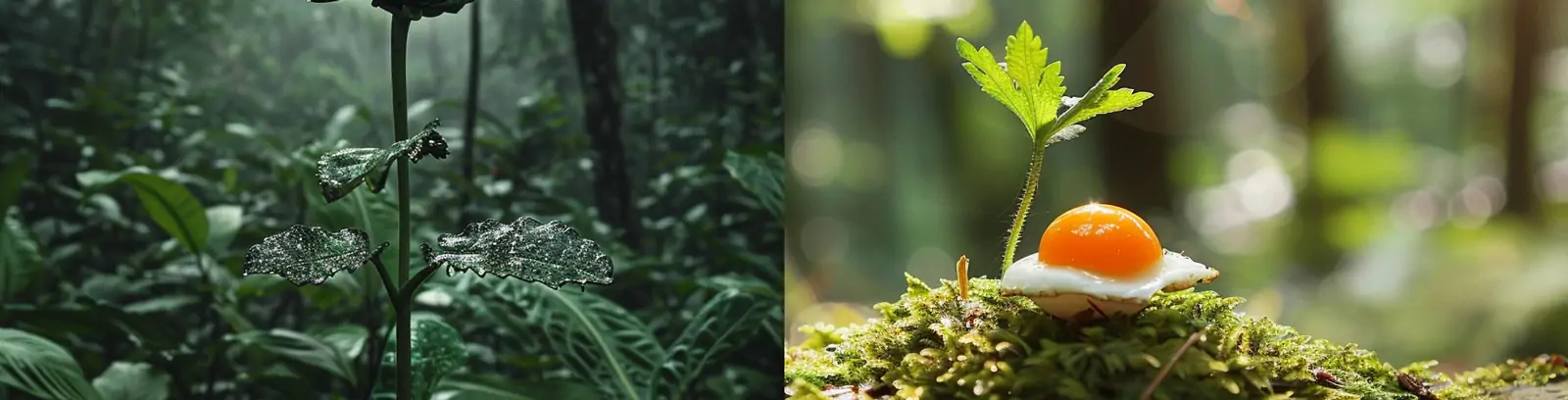 自然森林鲜花植物小雏菊煎蛋艺术合成海报midjourney关键词咒语