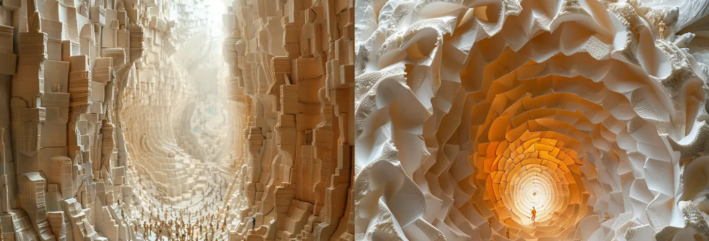 抽象敦煌旋转螺旋艺术画Midjourney关键词提示词咒语