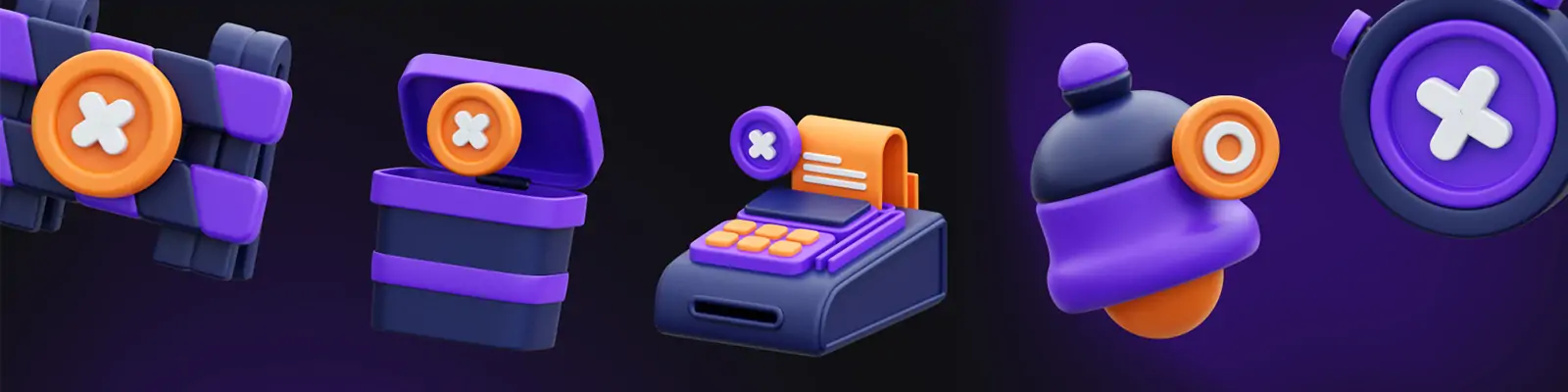 3D立体商务网站APP空状态png图标插图blender设计素材模型