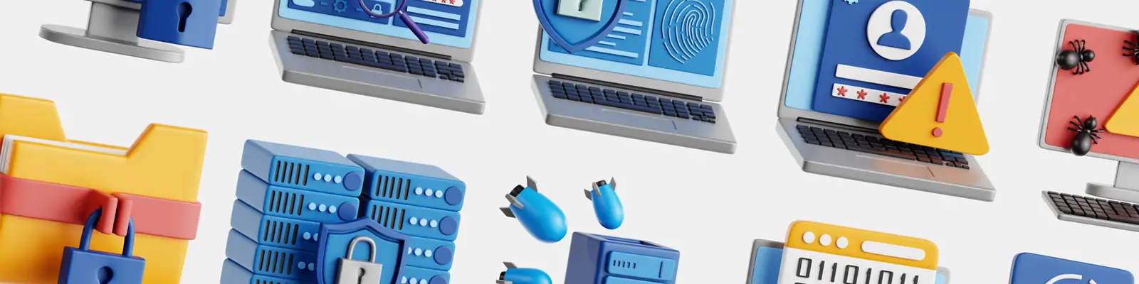 3D立体网络信息安全防护png图标插图blender设计素材模型