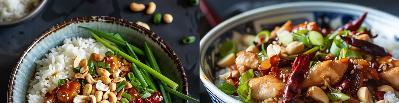 中国美食宫保鸡丁盖浇饭餐厅菜单摄影海报midjourney关键词咒语