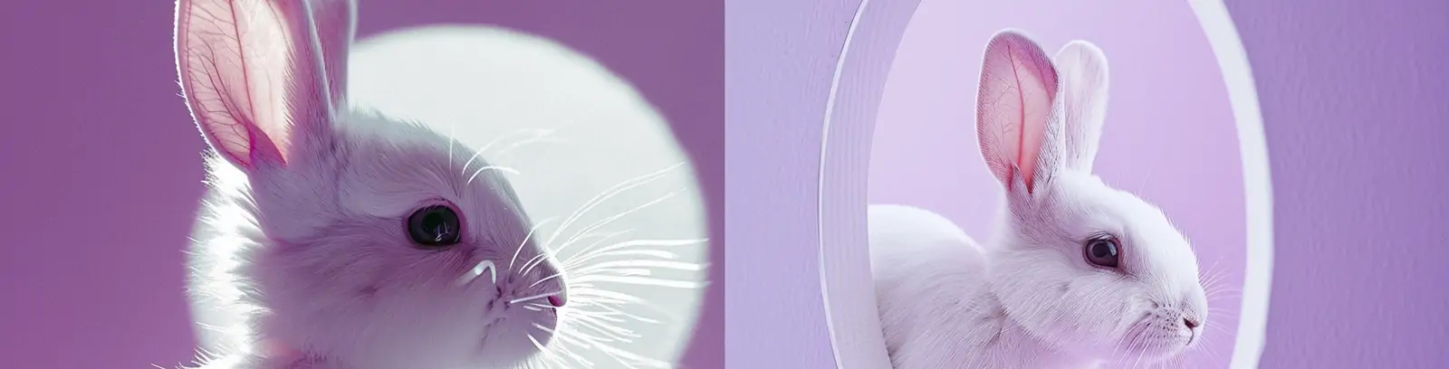 创意可爱白色兔子动物艺术摄影专辑封面海报midjourney关键词咒语