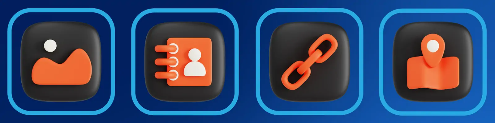 3D立体用户界面UI应用程序png图标插图blender设计素材模型