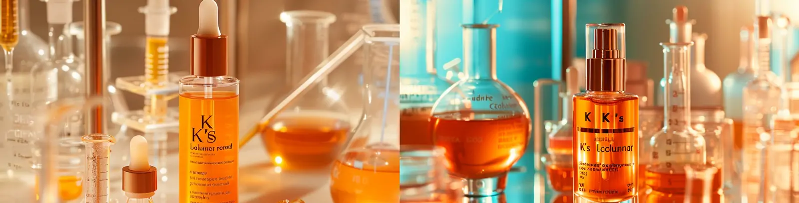 化妆品护肤品精华包装瓶实验室科学研究特写镜头海报midjourney关键词咒语