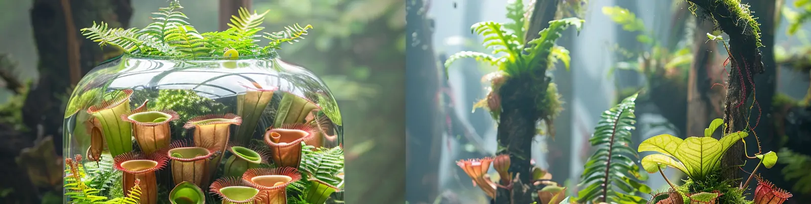 创意透明玻璃瓶自然苔藓植物生态环境艺术摄影海报midjourney关键词咒语