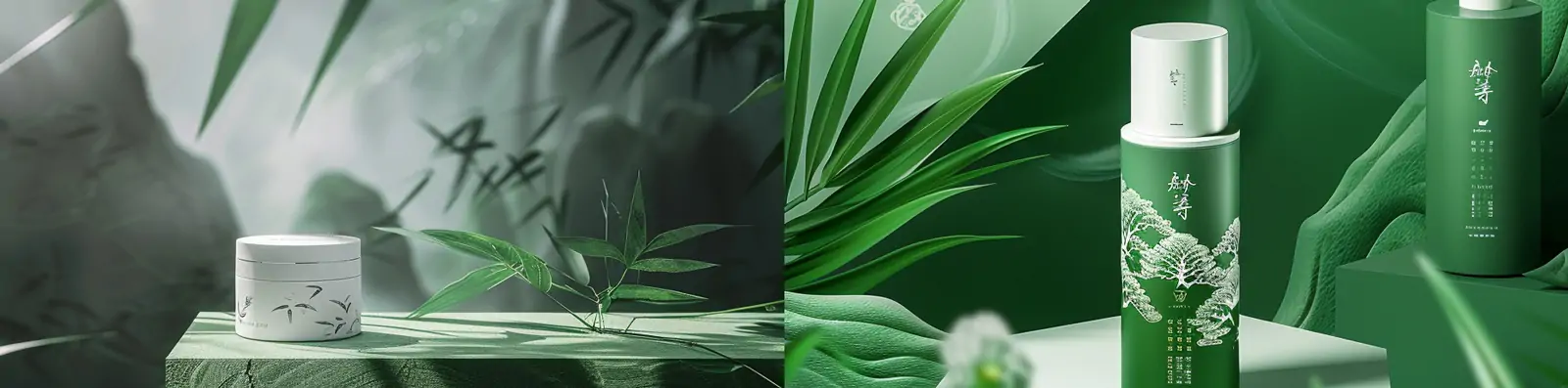 中国风古典艺术宁静田园风格化妆品护肤品产品摄影海报midjourney关键词咒语