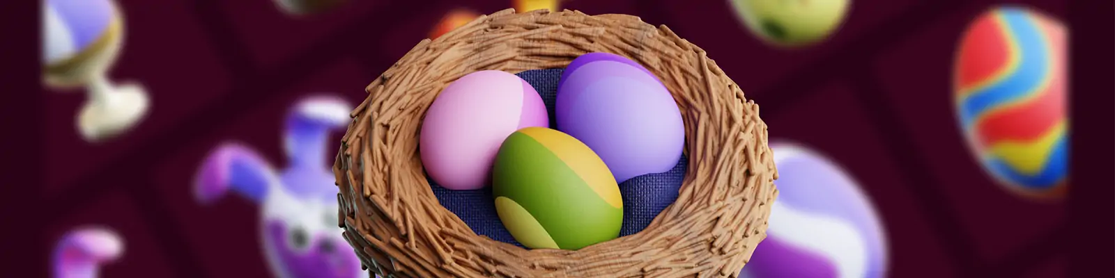 3D立体复活节兔子彩蛋元素图标插图blender设计素材模型