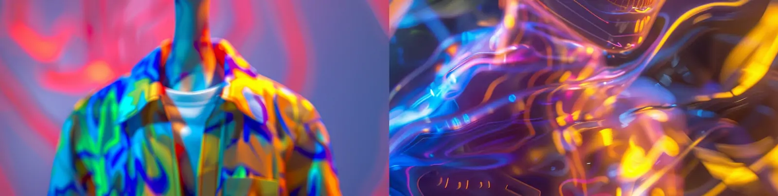 创意全息彩色渐变动漫卡通游戏人物发光体皮克斯风格插图海报midjourney关键词咒语