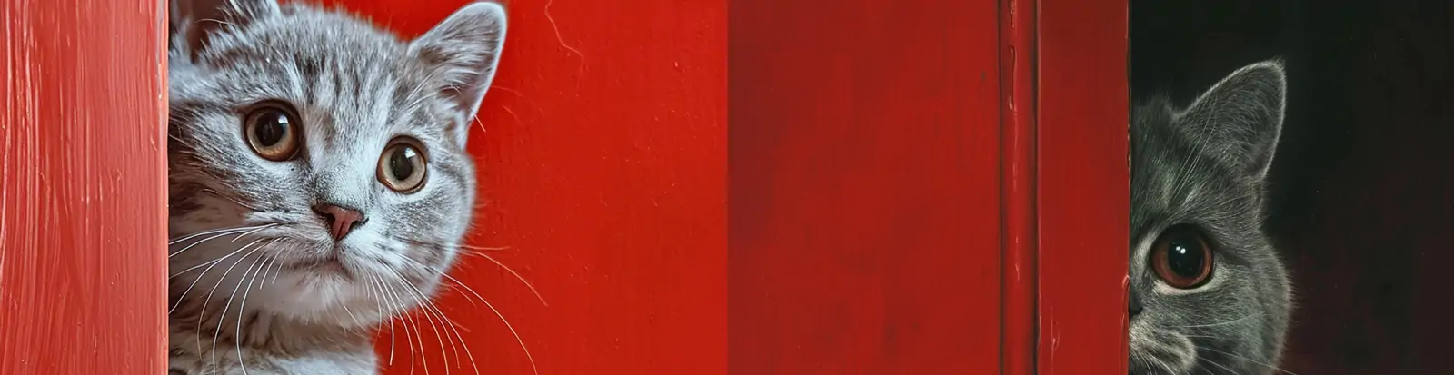 创意可爱英短猫咪表情红色背景艺术摄影写真海报midjourney关键词咒语