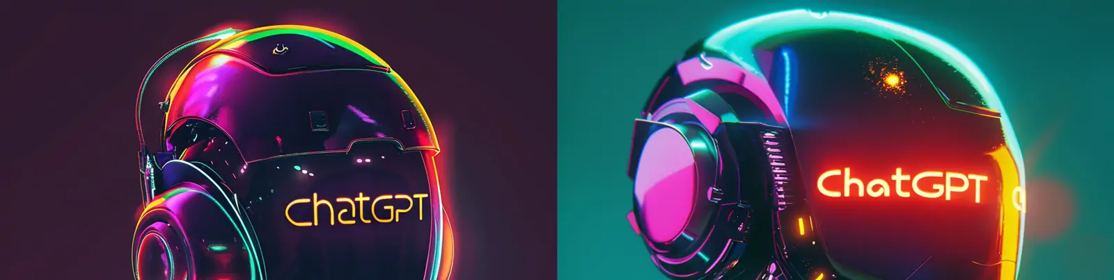 未来科技感赛博朋克霓虹灯机器人模型midjourney关键词咒语