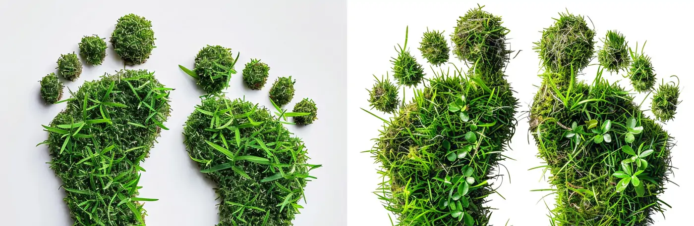 创意绿色出行环保脚印海报素材midjourney关键词提示词咒语