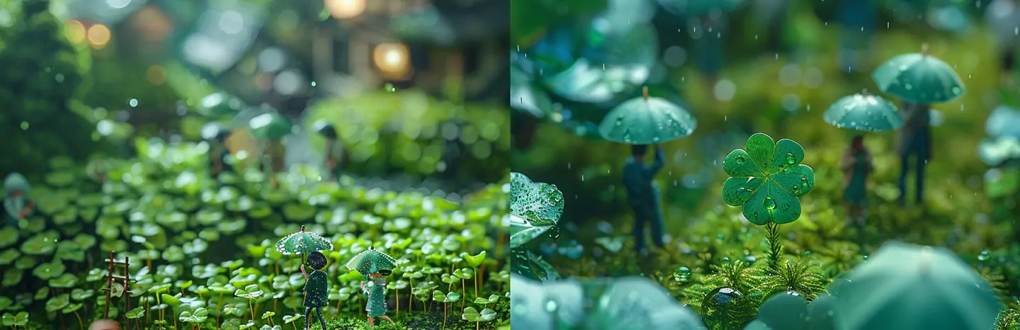 微景观场景春季春天节气海报背景Midjourney关键词提示词咒语