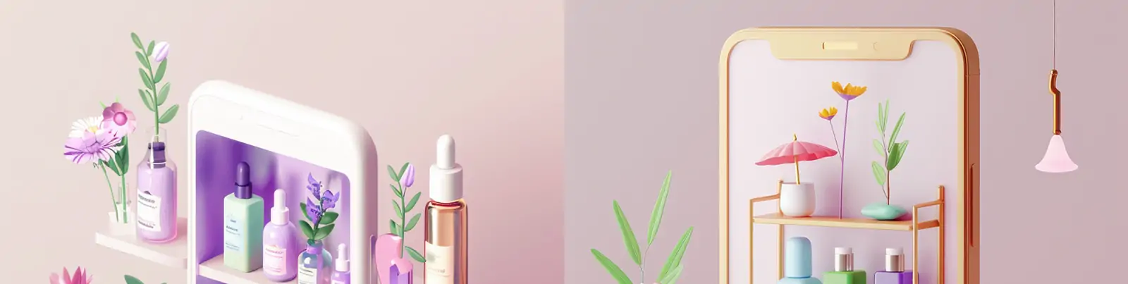 创意移动手机香薰洗护产品应用程序APP立体等距插图海报midjourney关键词咒语