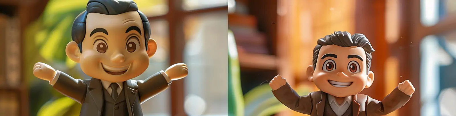 3D立体趣味卡通商务西装可爱人物玩具盲盒模型midjourney关键词咒语