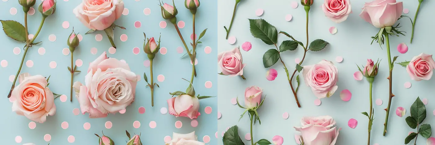 玫瑰花鲜花贺卡海报设计背景Midjourney关键词提示词咒语