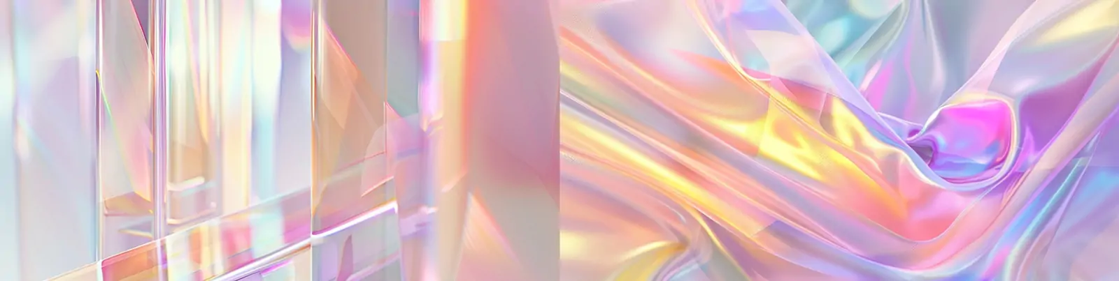 潮流彩色全息渐变粉彩柔光透明玻璃塑料数字海报背景midjourney关键词咒语