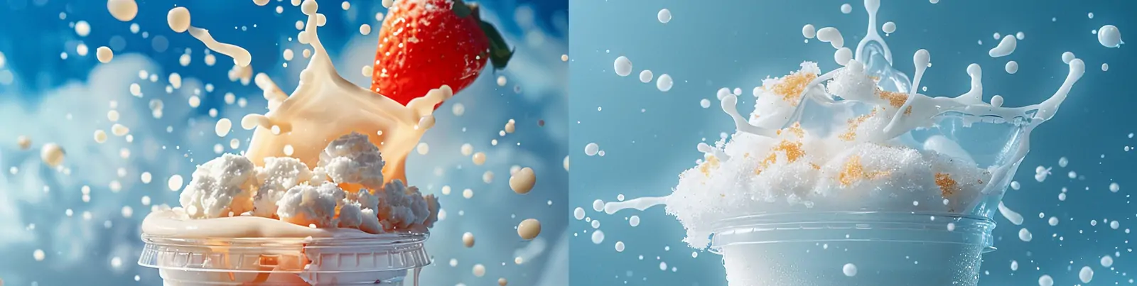 创意草莓牛奶雪顶奶茶果汁饮料水花飞溅商业产品艺术摄影海报midjourney关键词咒语