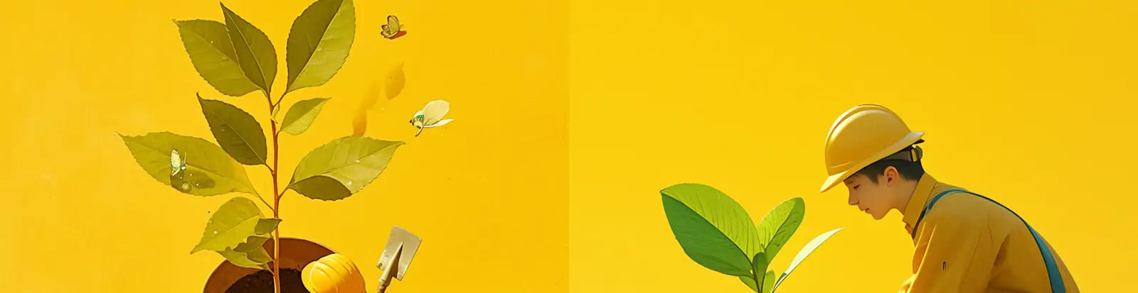 创意春天植树节绿色环保微观世界摄影广告海报midjourney关键词咒语