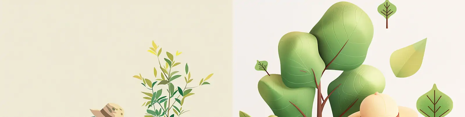 动漫卡通可爱人物绿色春天植树节场景插图海报midjourney关键词咒语