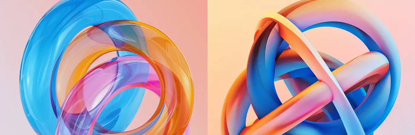 彩色渐变抽象几何海报设计元素midjourney关键词提示词咒语