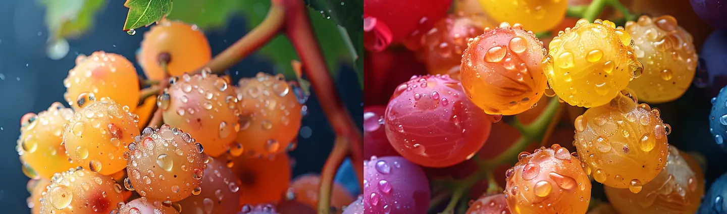 超现实主义新鲜葡萄水滴特写照片摄影海报midjourney关键词咒语