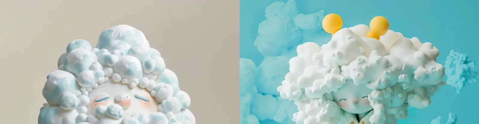 三维立体云艺术家梦幻想象卡通人物插图海报midjourney关键词咒语