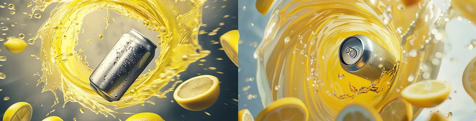 创意易拉罐果汁饮料啤酒产品广告摄影海报midjourney关键词咒语