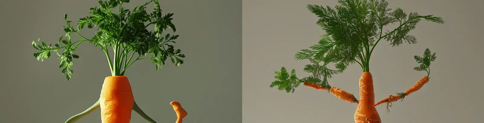 创意真实感胡萝卜身体形状艺术摄影海报midjourney关键词咒语