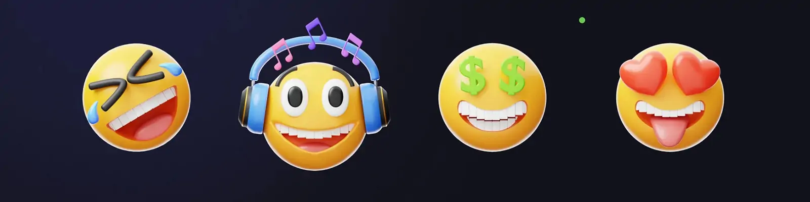 3D立体趣味卡通社交媒体表情png图标插图blender设计素材模型