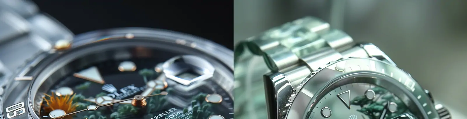 创意透明劳力士潜水表环保理念产品广告摄影海报midjourney关键词咒语