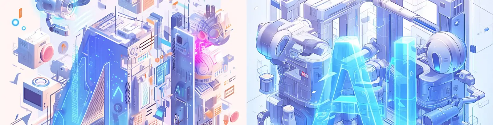 未来主义现代高科技AI人工智能安全系统立体空间海报midjourney关键词咒语