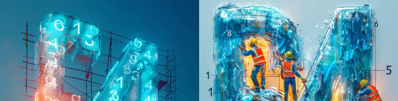 创意3D立体54青年节数字建筑风格特效主题海报midjourney关键词咒语