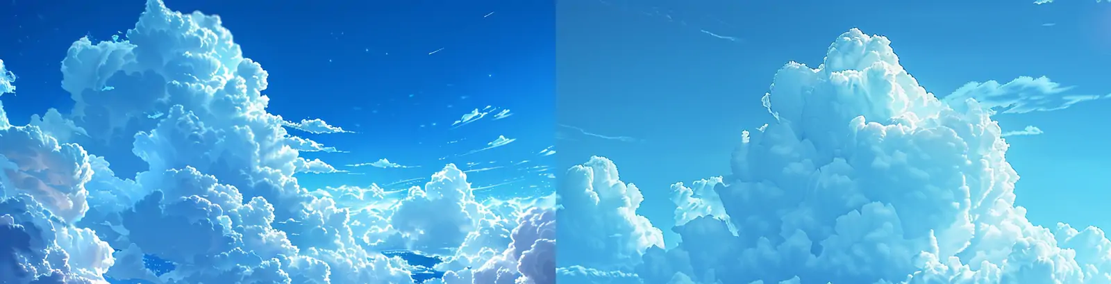 创意蓝色天空云朵路面艺术插图海报背景midjourney关键词咒语