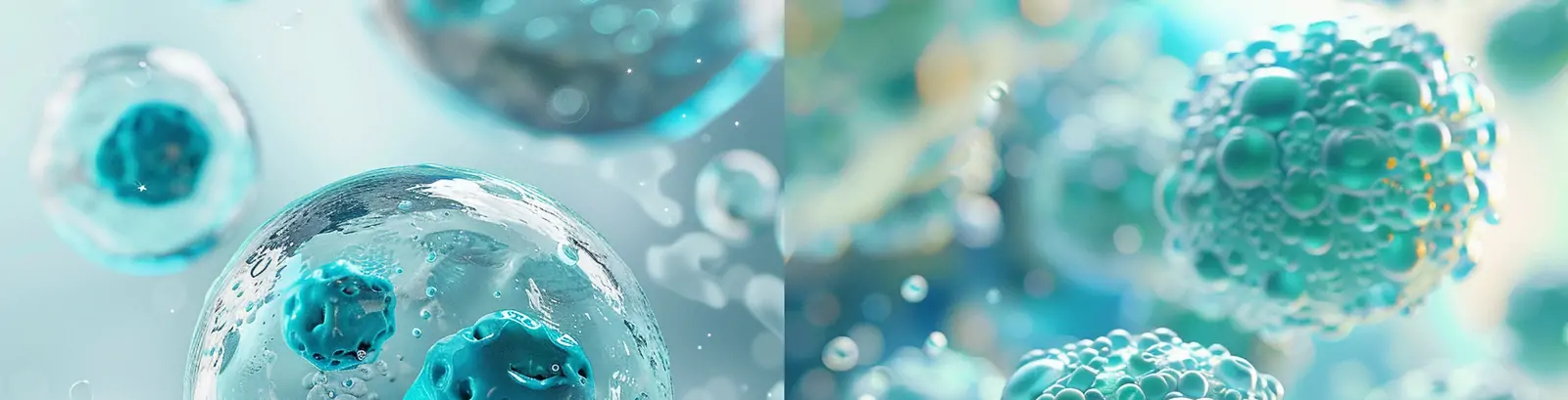 绿色透明圆形气泡医学细胞分子高清摄影海报背景midjourney关键词咒语