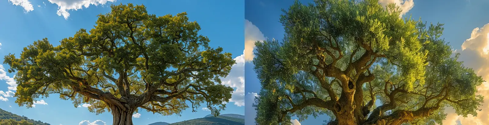 超现实主义蓝天白云向日葵花田古老橄榄树自然风光摄影海报midjourney关键词咒语