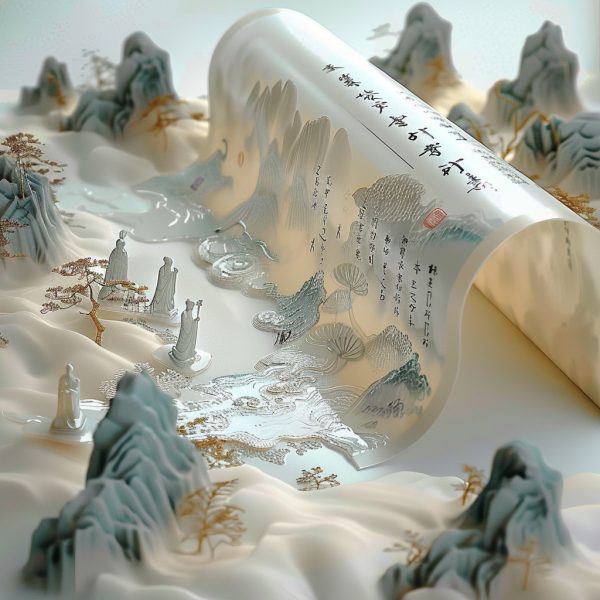 行走在国色芳华的鎏金画卷中midjourney关键词咒语-Ai宇宙吧-