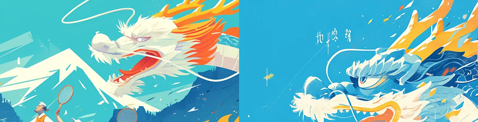 中国传统节日端午节划龙舟竞技比赛视觉插图海报midjourney关键词咒语