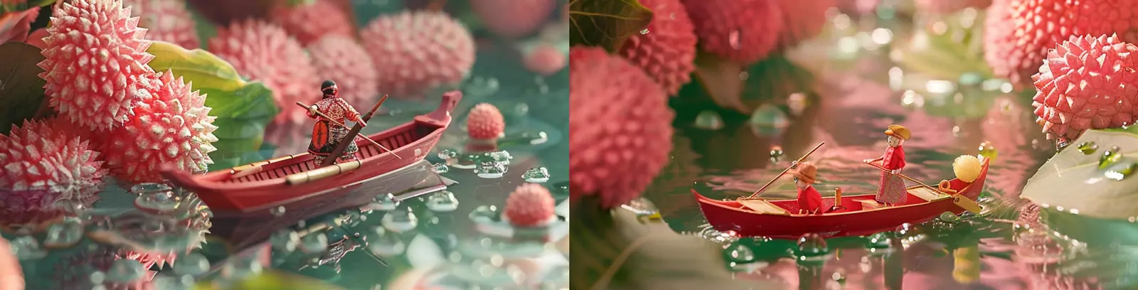 创意新鲜水果荔枝景观生鲜广告海报midjourney关键词咒语