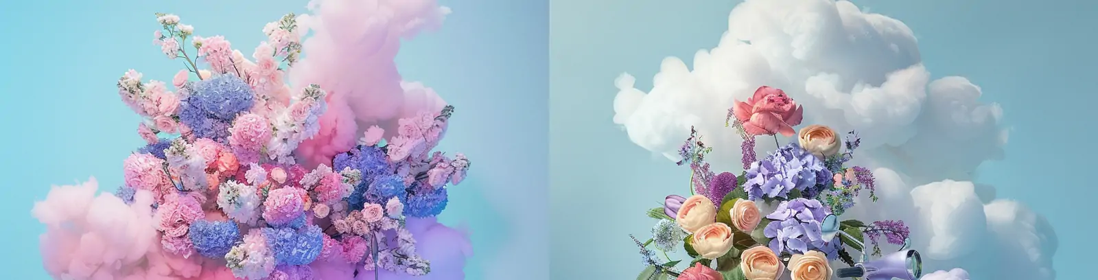 创意电动摩托车踏板车鲜花云朵广告海报midjourney关键词咒语