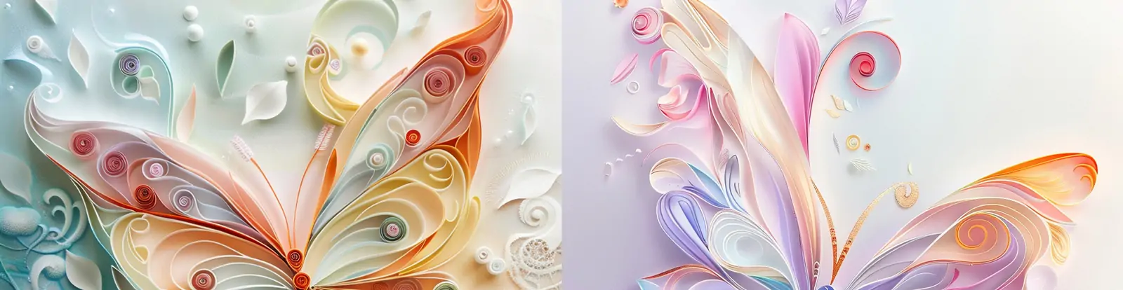 梦幻3D立体蝴蝶羽毛纸艺术漩涡纹理图案海报midjourney关键词咒语