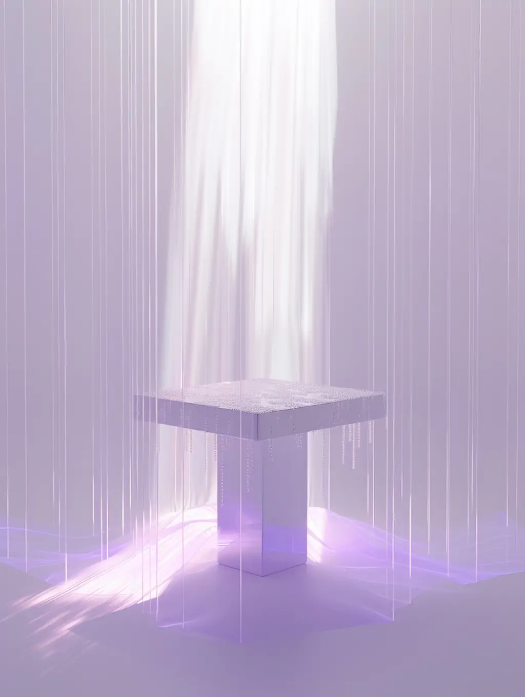 紫色梦幻氛围桌子展台空间海报背景midjourney关键词咒语 - Ai宇宙吧--Ai宇宙吧-