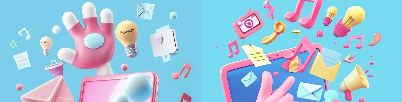 3D立体可爱卡通粉红色笔记本电脑工具图标插图海报midjourney关键词咒语