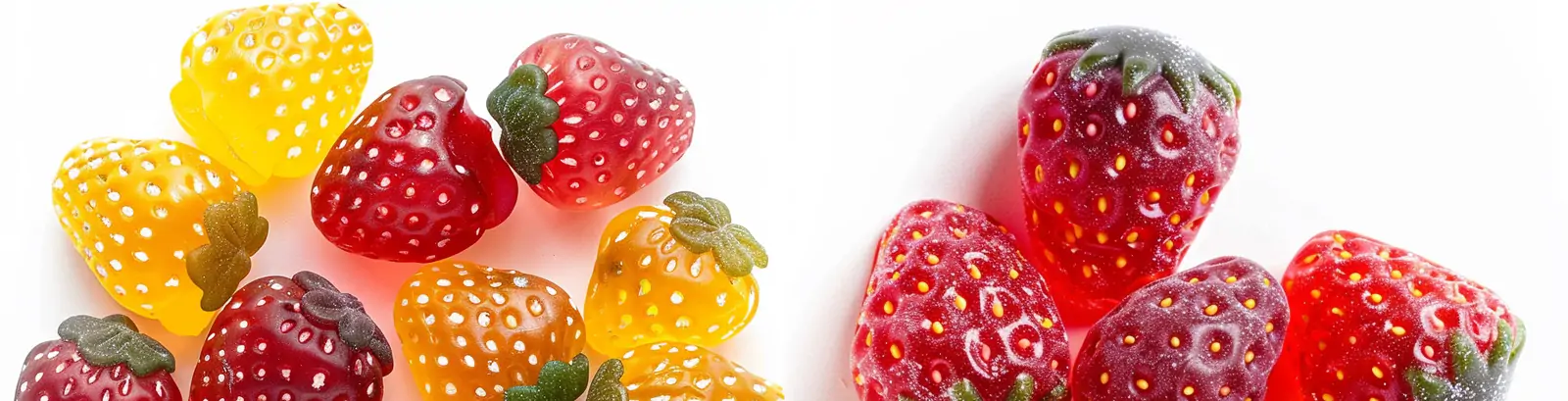 透明草莓果冻糖果橡皮糖产品广告摄影海报midjourney关键词咒语