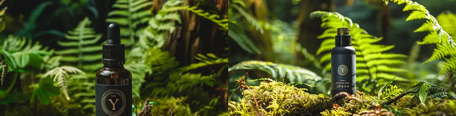 绿色天然有机化妆品护肤品精华产品广告摄影海报midjourney关键词咒语