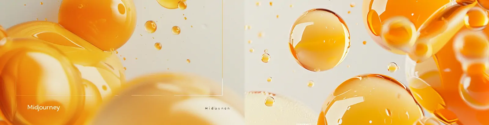 极简主义黄色透明气泡水滴现代美学封面海报背景midjourney关键词咒语