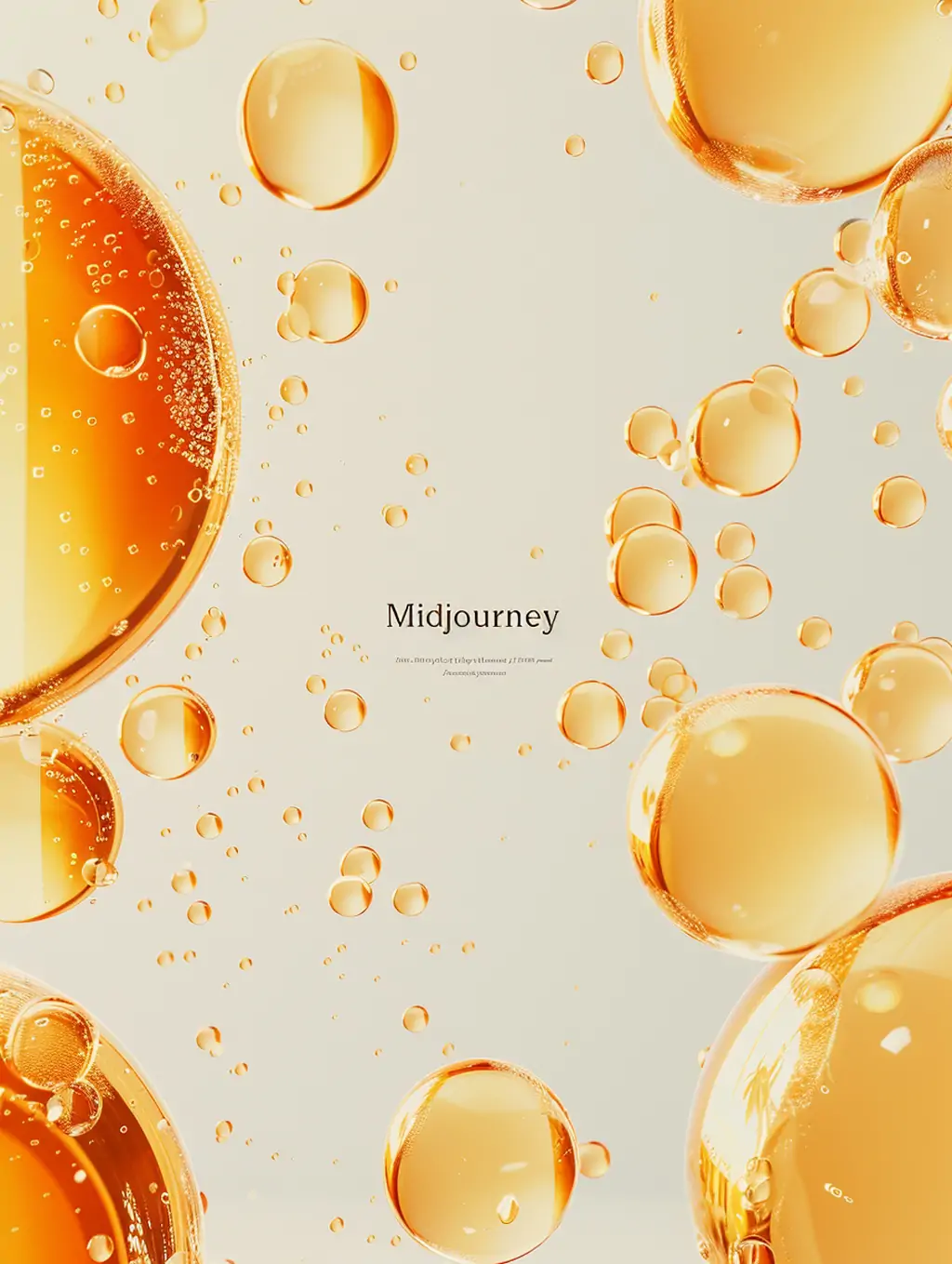 极简主义黄色透明气泡水滴现代美学封面海报背景midjourney关键词咒语 - Ai宇宙吧--Ai宇宙吧-