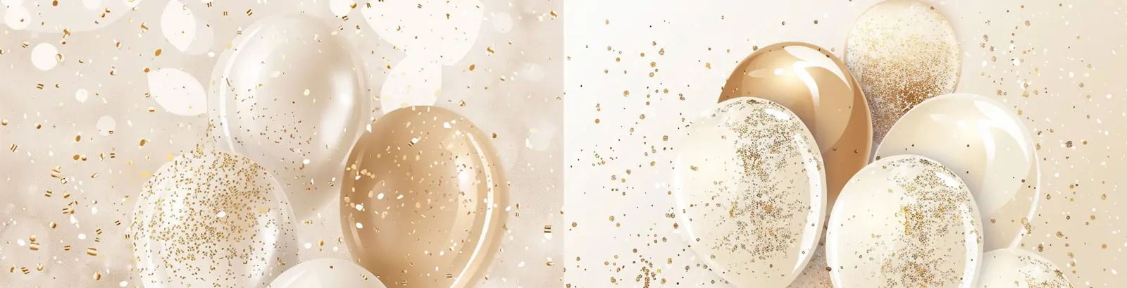 金色米色闪闪发光气球新年贺卡祝福海报背景midjourney关键词咒语