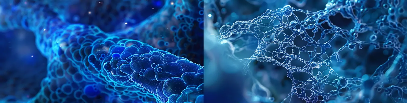 蓝色科技人类细胞微观环境高清摄影海报midjourney关键词咒语