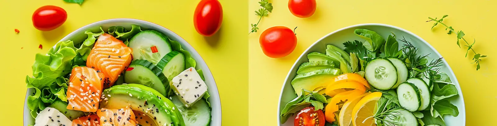 新鲜健康蔬菜三文鱼轻食沙拉健康碗美食摄影海报midjourney关键词咒语